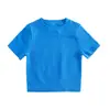 Camiseta básica de verano europea y americana para mujer, cuello redondo pequeño, manga corta, elástica y ajustada, a la moda