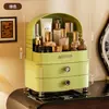 Caja de Almacenamiento Grande de Alta Gama para Escritorio, Organizador Tipo Cajón a Prueba de Polvo para Productos de Skincare y Labiales para Tocador
