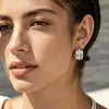 2026 Pendientes Geométricos Dobles de Anillo de Moda Europea y Americana Transfronterizos de Amazon para el Viaje Diario Pendientes Retro Franceses para Mujer