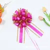 Transfronterizo 70 # Flor de Bola Cepillada Grande Dorada con Bordes Dorados, Empaque de Regalo Navideño con Flores Frescas, Decoración de Coche de Boda, Cinta.