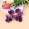Pendientes de Tela con Cadena de Flores de Colores Estilo Bohemio Transfronterizos Pendientes Étnicos Europeos y Americanos para Festividades