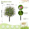 Folhagem Artificial Atacado com Flores de Chá e Eucalipto para Decoração Externa, Flores Artificiais para Fotografia de Beleza de Jardim