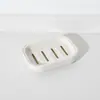Jabonera de doble capa estilo nórdico con drenaje, estante creativo hecho a mano para jabón de baño y tocador, jabonera de plástico, caja de jabón