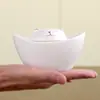 Latas de Té de Cerámica Zhaocai Jinbao tamaño pequeño Botella para Polvos Aromáticos Latas Yuanbao Gato Zhaocai Latas Selladas Recipientes para Almacenamiento de Granos Recipientes de Porcelana a Prueba de Humedad
