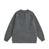 Suéter Retro Trendy Estilo Hong Kong Invierno 2025 Cuello en V Pelo Largo Atmósfera Perezosa para Hombres y Mujeres Versátil Mismo Estilo