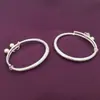 Lin FA joyería de plata pulsera de cascabel brillante para bebé plata de ley 990 vientre redondo pulsera para niños estilo étnico regalo de abril