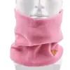 Bufanda de punto de color liso con forro polar para hombre y mujer, cuello redondo simple, moda coreana, cuello alto falso, bufanda tipo jersey cálida