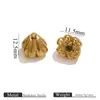 Colgante de Flor de Acero Inoxidable Chapado en Oro al Vacío Colada de Oro de 18 Quilates Colgante de Collar de Acero de Titanio Accesorios Colgantes para Pendientes de Mujer