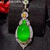 Venta al por mayor del fabricante Chapado en plata Incrustaciones de alta calidad Calcedonia Verde Hielo Cabujón Grande Colgante de Gota de Agua Ágata Rosa Morada Piedra Preciosa Joyería