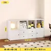 Estante de Ferro Forjado para Uso Doméstico, Estante Modular Colorida Estilo Kallax de Chão com Armazenamento em Gaveta, Novo Estilo Chinês