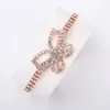 Accesorios de Moda Transfronterizos Tobillera Sexy de Mariposa con Diamantes Completos Joyería para el Pie de Rhinestone Estilo Playa Perla Multicapa de Moda Europea y Americana