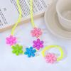 3 peças colar bonito para meninas pulseira princesa da Coreia do Sul acessórios infantis brinquedos de desenho animado joias para bebês de 3 anos