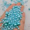 Perlas sueltas de imitación de color ABS no poroso de varios tamaños, accesorios hechos a mano para bricolaje, cuentas rellenas para caja de cosméticos decorativas destacadas