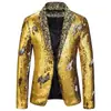 Moda Masculina Internacional da Amazon Terno de Lantejoulas Duas Cores Terno de Performance de Palco Masculino Jaqueta para Boate DJ Masculina