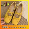 Sapatilhas Ballet com Laço Interno para Aumentar a Altura para Mulheres, Sapatos Mary Jane Vermelhos Estilo Francês Primavera/Verão 2026