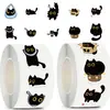 500 folhas/rolo fofo cartoon gatinho preto rolo cola DJY conta manual goo card decoração skate capa de celular adesivo