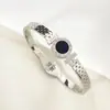 Pulseira de Aço Titânio Prata Feminina Anel de Zircônia de Alta Qualidade Joia de Mão Pulseira Prata Pulseira de Corda Pulseira Atacado