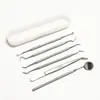 Acero Inoxidable Herramientas de Dentista Sonda de Doble Punta Espejo Bucal Kit de Herramientas Dentales Kit de Cuidado para la Limpieza de Dientes Venta al por Mayor