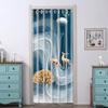 Cortina divisória de porta sem furos, cortina de bloqueio de vento, tecido para quarto, cortina de pano doméstico, provador de banheiro, cozinha