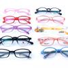 Cientos de monturas de gafas para niños tr90 miopía infantil marco de gafas de silicona suave código de tamaño retro marco lote mixto ligero