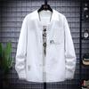 Jaqueta Masculina Outono Tendência Marca Top Solto 2026 Novo Estilo Gola Reversível Camisa Casual Camurça Estilo Primavera e Outono