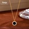 Xi Gu D0288 S925 Colar de Anel de Zircônia de Prata Simples High Sense 2024 Nova Corrente de Clavícula Corrente de Pescoço