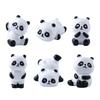 Panda Rojo Animal Creativo Adornos para Coche Jardinería Paisajismo Micro Paisaje Decoraciones DIY Resina Pequeños Accesorios Miniatura