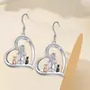 Dibujos Animados Personalidad Creativa Chica Cálida Gato Dulce Exquisito Colgante Pendientes Moda Versátil Fresco Nicho Collar
