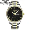 Relógio Guanqin B4 Marca Estudante Calendário Duplo À Prova D'água Pulseira de Aço Relógio de Quartzo Luminoso Relógio Masculino Gq11006