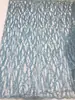 Jiaxin Tejido y Bordado Malla Transparente Hilo de Poliéster Grano Tenedor Rama Lentejuela Tela Bordada Moda Europea y Americana Tela para Vestido