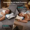Almohada de espuma viscoelástica de rebote lento transfronteriza, almohada con forma de cuerno, almohada con forma de mariposa, diseñada para soportar la columna cervical, promover el sueño y prevenir el colapso; núcleo de almohada de espuma viscoelástica