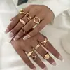 Joyería Transfronteriza Europea y Americana Maillard Retro Ojo de Tigre Anillo Abierto Personalizado de Gama Alta Anillo Solar de Lava