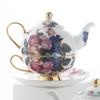 Ouya Ins Porcelana Óssea Flor Bule de Chá Conjunto de Café Restaurante Uso Doméstico Jarra Grande de Água Fria Xícara Pires Bule Principal Conjunto de Café