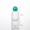 Frasco de Perfume Cilíndrico Transparente com Listras Verticais Frasco de Perfume com Tampa Esférica Frasco de Perfume Simples de Vidro