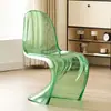 Silla Dong Chair Estilo Forma Irregular de Moda Silla de Comedor Creativa Silla Acrílica Hogar Moderno Simple Respaldo Taburete de Maquillaje Diseño