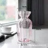 Vaso de Vidro Listrado Vertical Transparente Vaso de Flores Hidropônico Decoração de Mesa para Sala de Estar Ornamento Criativo Estilo Ins Fresco