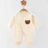 Ropa para bebé para otoño, algodón puro, Clase A, mameluco de manga larga, mameluco protector de barriga para bebé, mameluco de mariposa para recién nacido