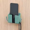Estante de Mesita de Noche para Almacenamiento de Control Remoto Caja de Almacenamiento Soporte para Cable de Carga de Teléfono Móvil Adhesivo de Pared para Baño Multifuncional
