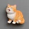 Soldierline Figura 1/6 Gato Juguete Nuevo Imán de Refrigerador de Resina Animal de Dibujos Animados Personalizado Cabello Realista Creativo