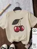 Camiseta Casual de Algodón Puro 180g para Mujer Cuello Redondo Manga Corta Algodón Estampado Europeo y Americano Sudeste Asiático