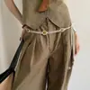 Cuerda de Cintura Tejida Hecha a Mano Estilo Bohemio para Mujer, Adecuada para Vestidos y Jeans, con Delgada Correa Decorativa de Cuentas en Nicho, de Moda