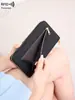 Nueva cartera tejida con patrón RFID transfronteriza para mujer, billetera larga multi-compartimento para libreta de ahorros, bolso de mano vintage de gran capacidad