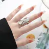 Anillo Abierto Minimalista con un Estilo Discreto, Ajustable y Versátil, Adecuado para el Uso Diario, Anillo de Dedo de Alta Gama y Único