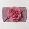 Nova Faixa de Cabeça Elástica Jacquard Europeia e Americana para Bebê Laço de Cabelo Fofo de Cor Pura Florzinha para Crianças Acessórios Finos para Bebê Quatro Estações