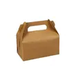 Caja de papel kraft portátil, rollo de pastel, mousse, pastelería, embalaje de comida para llevar, embalaje para hornear, cartón.