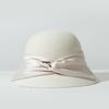 Sombrero cálido de lana pura para mujer, de moda para otoño e invierno, con protección solar, de ala ancha, con cúpula y fieltro transpirable