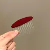 Peine Ovalado de Lana Retro para Otoño e Invierno, Peine para Peinar Cabello Corto, Herramienta para Ordenar el Cabello, Pinza para Flequillo, Pasador al por Mayor