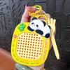 LLavero de bola de acero magnética de descompresión creativa con forma de animal pequeño, juguete de dibujos animados para estudiantes, colgante para mochila escolar, regalo al por mayor