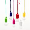 Luz LED Portátil de Exterior Colorida con Cordón de Tirar Estilo Retro para Tienda de Campaña Iluminación Bombilla de Luz Nocturna con Cordón de Tirar Blanca
