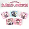 Cazador de demonios: Kimetsu No Yaiba Insignia de Lata de Cuero PU Personalizada con Licencia Oficial 58mm Insignia de Pecho Admite Imágenes Personalizadas